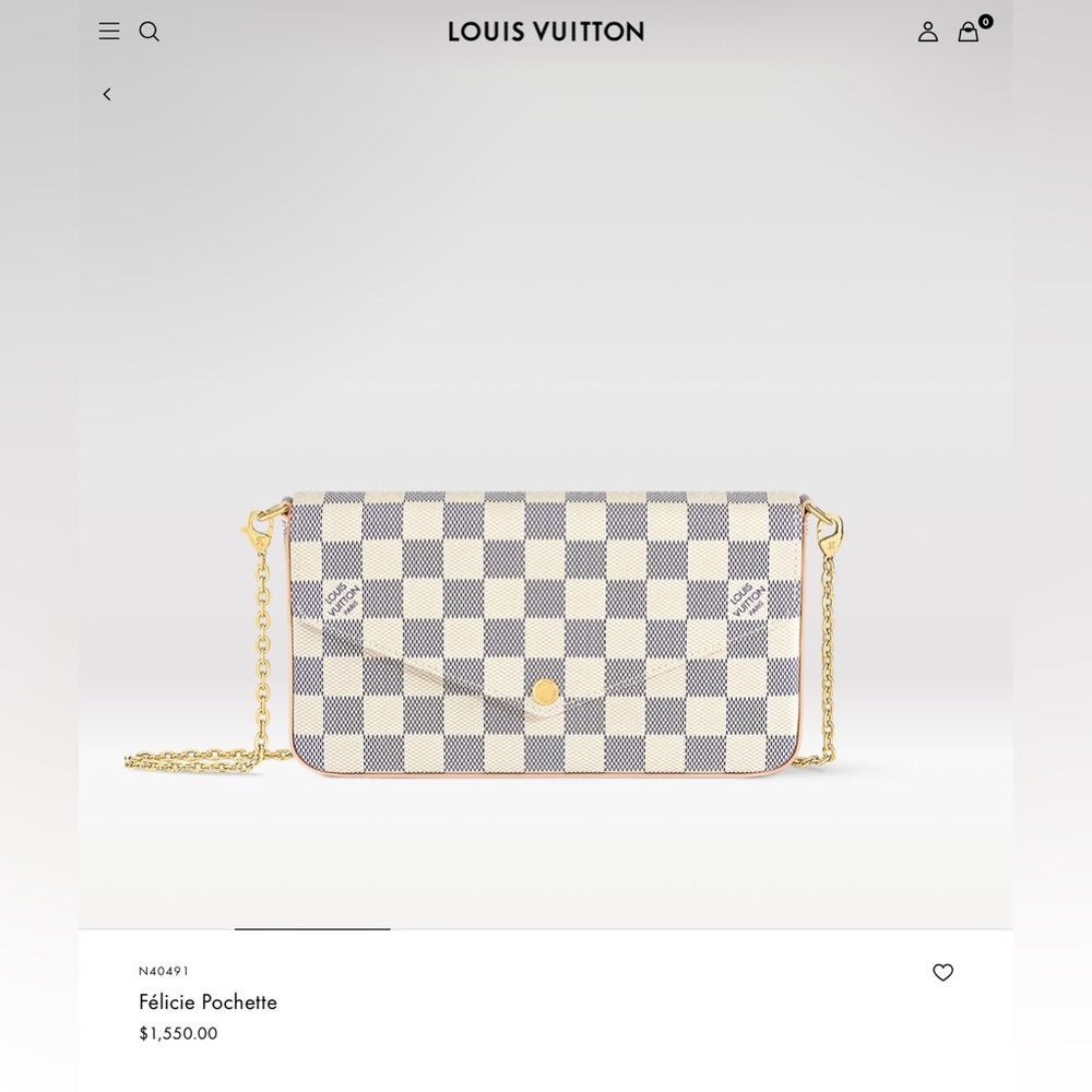 Louis Vuitton Pochette Felicie in Damier Azur Canvas, Great Condition! - Picture 2 of 14